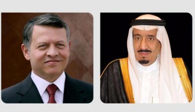 ملك الأردن يهنئ خادم الحرمين الشريفين باليوم الوطني 93