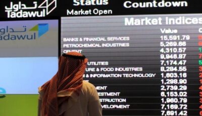 مؤشر سوق الأسهم يغلق على ارتفاع