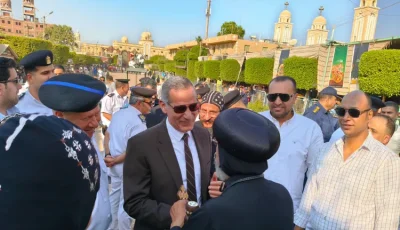 مدير أمن الأقصر يتفقد الاستعدادات الأمنية لانطلاق احتفالات دير الشهيد العظيم مارجرجس بجبل الرزيقات غرب المحافظة