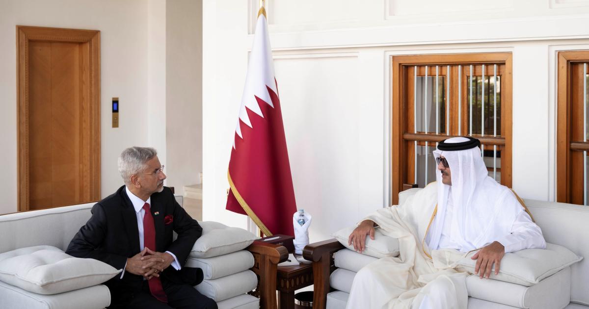 سمو الأمير يستقبل وزير الخارجية الهندي