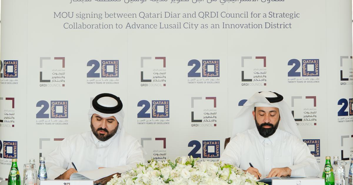 «قطر للبحوث» و«الديار القطرية» يوقعان مذكرة تفاهم لإطلاق شراكة استراتيجية المستقبلية