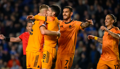 احصائيات الشوط الاول من مباراة روما و رينجرز