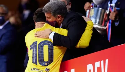 لابورتا يدعو ميسي لإقامة مباراة تكريمية له في كامب نو