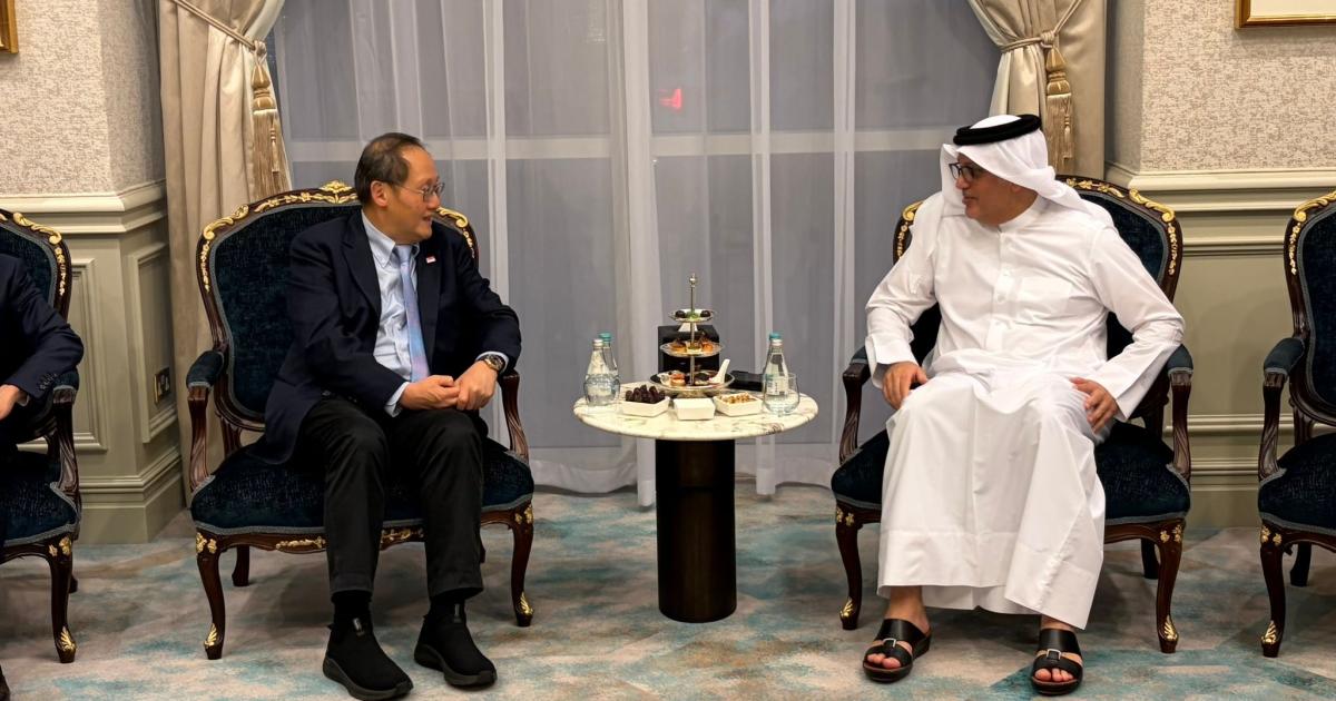 وزير الاتصالات يلتقي وزير القوى العاملة السنغافوري لتعزيز التعاون المشترك