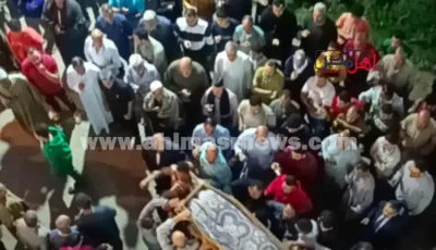 أهالي المنوفية يشيعون جثمان سيدة توفت علي يد زوجها بالمنوفية