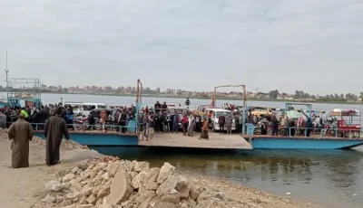 وفيات وإصابات إثر سقوط سيارة ملاكي من فوق معدية أشمنت ببنى سويف